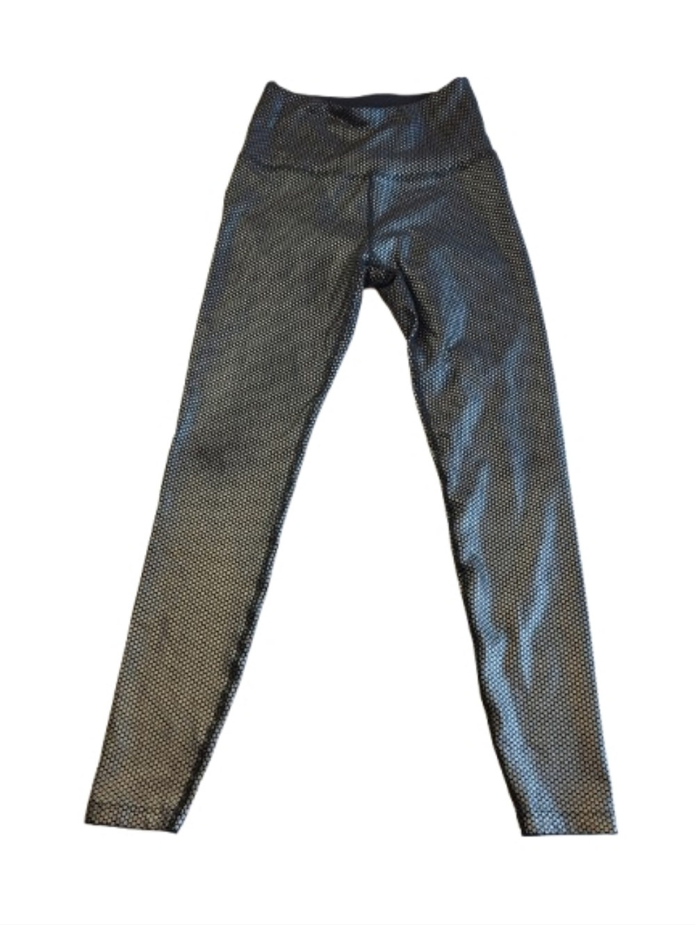Beyond Yoga Spot On High Waisted 7/8 Leggings Black Silver USA Workout Size M